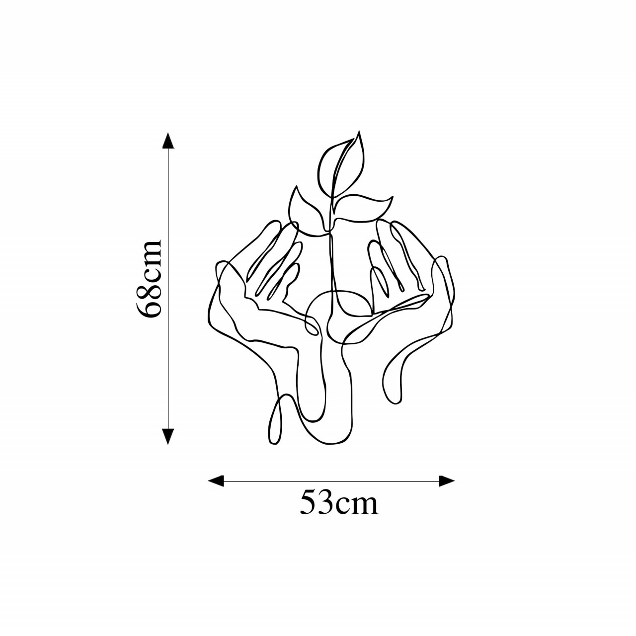 Poze Accesoriu decorativ de perete metalic Sprout greening in my palm