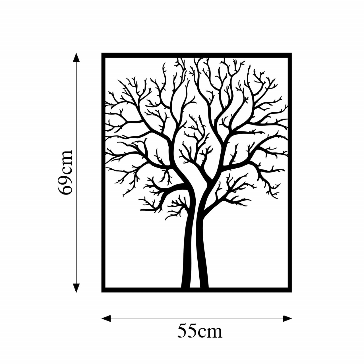 Poze Accesoriu decorativ de perete metalic Tree - 267