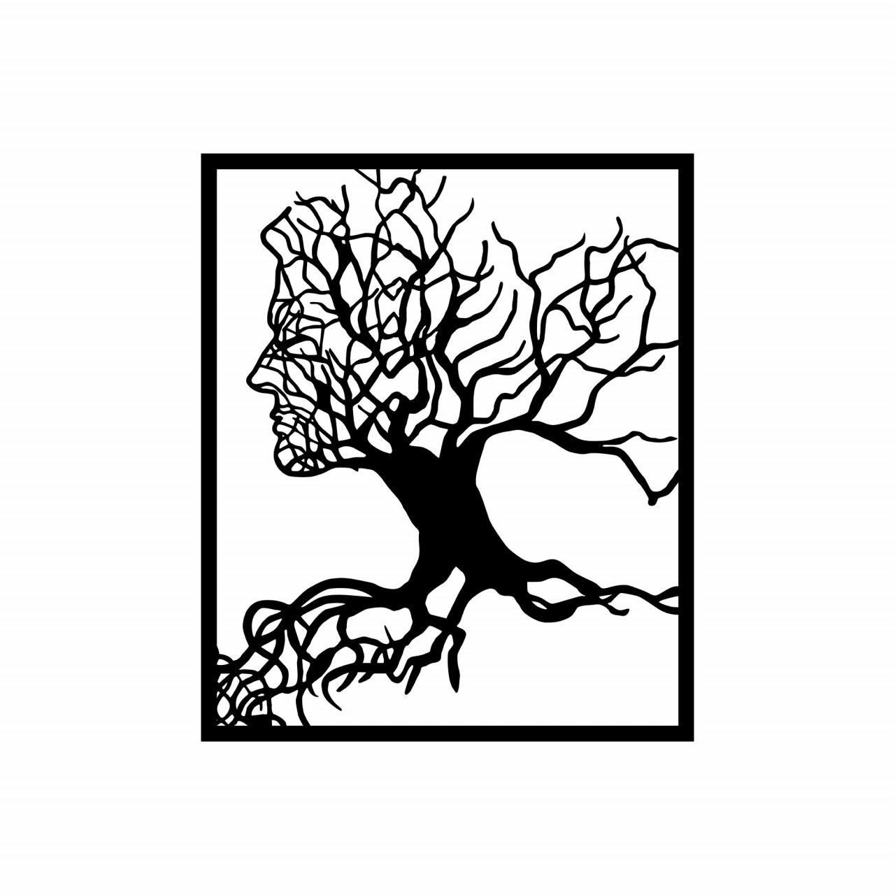 Poze Accesoriu decorativ de perete metalic Tree Man - 262
