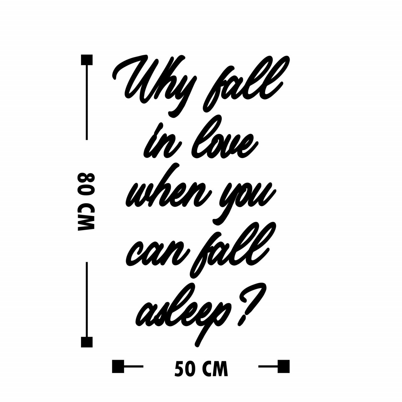 Poze Accesoriu decorativ din lemn Why fall in love when you can fall aslepp
