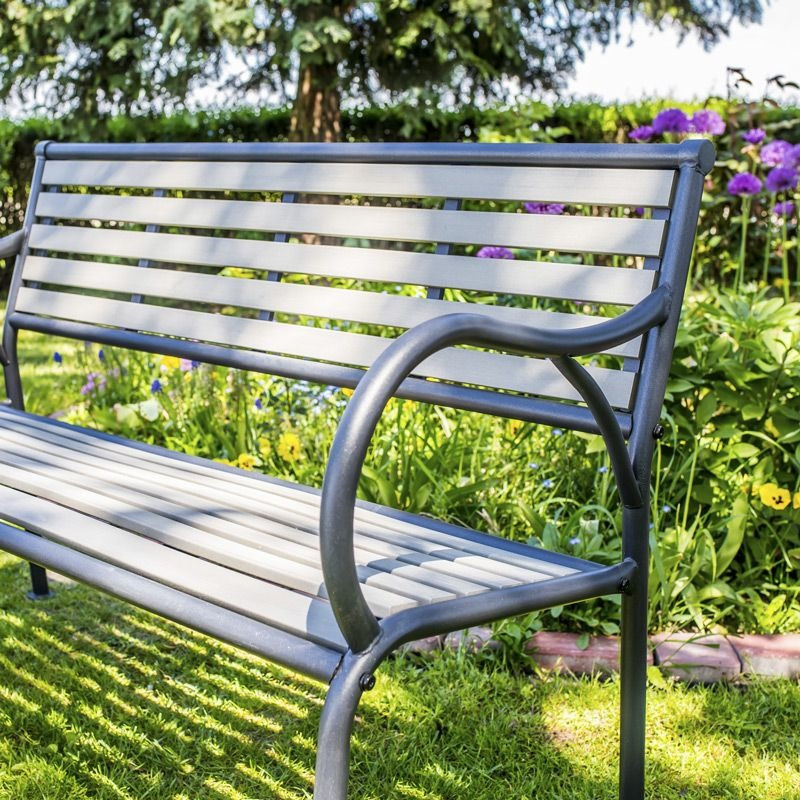 Poze Banca de gradina Laura antracit L122 cm