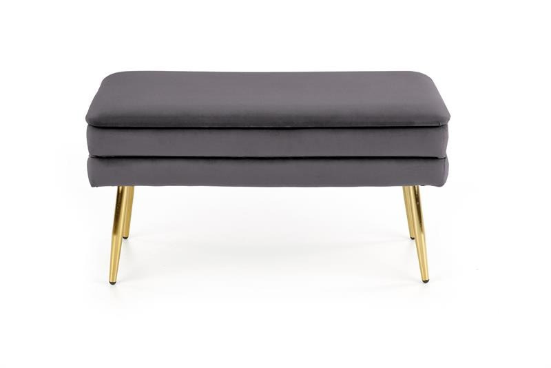 Poze Banca dormitor Velva gri/gold - H37 cm
