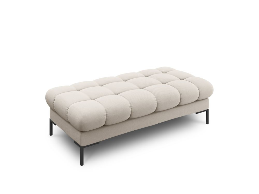 Poze Banca tapitata Bali stofa/picioare negre – L133 x l62 x h41