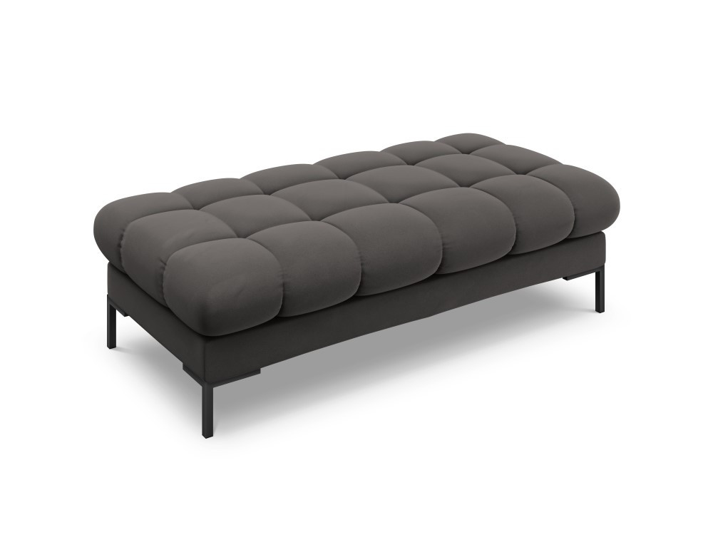 Poze Banca tapitata Bali velvet/picioare negre – L133 x l62 x h41