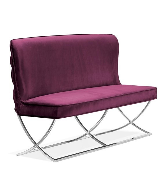 Poze Bancuta tapitata Scarlet burgundy – H98 cm