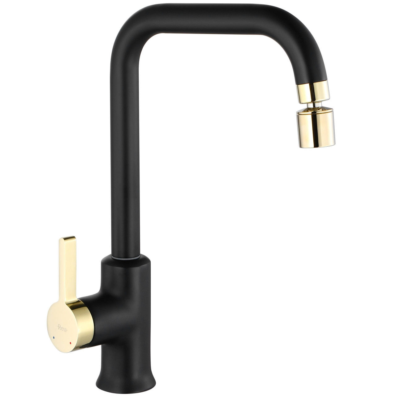 Poze Baterie bucatarie Polo negru/gold – H 33 cm