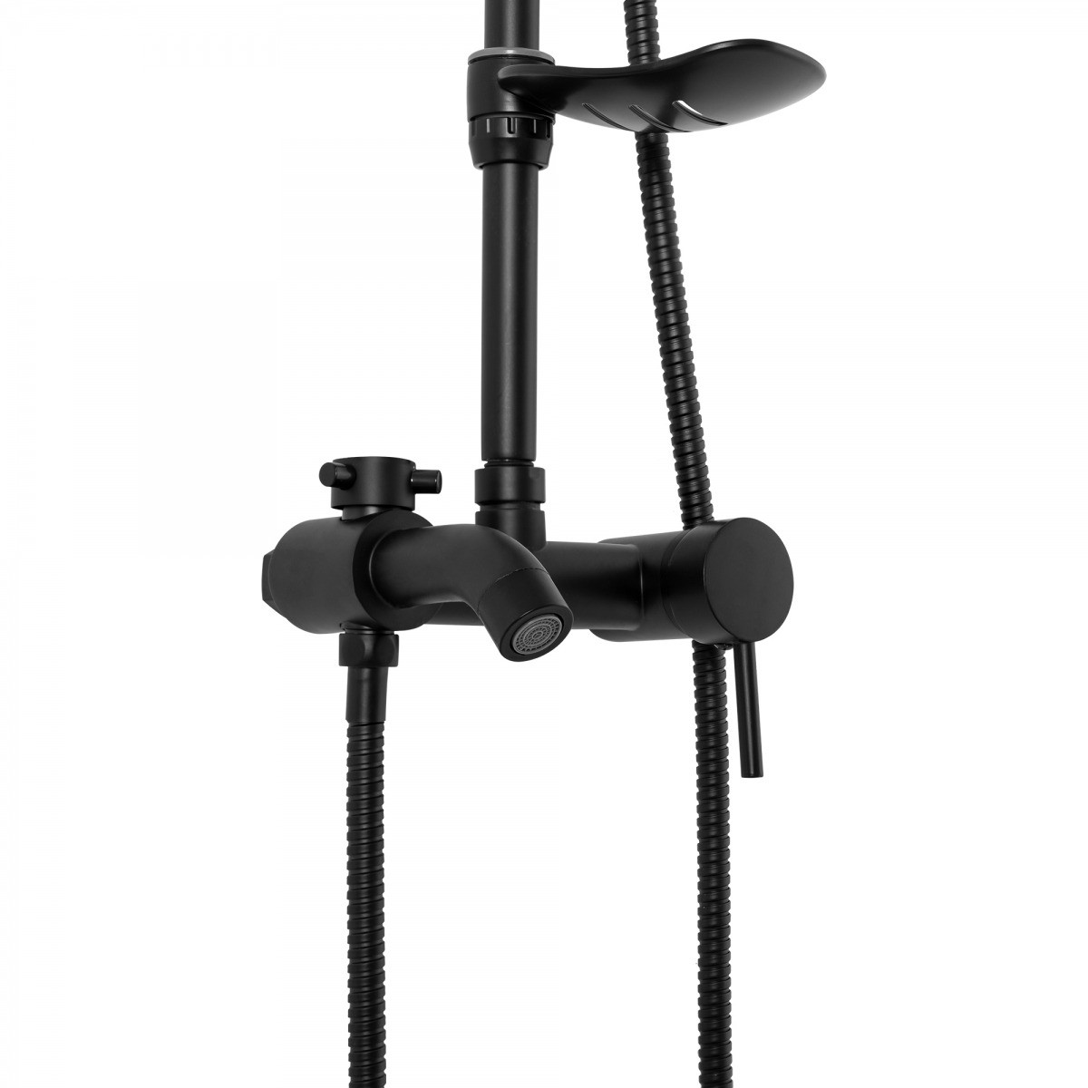 Poze Baterie pentru dus Luis negru mat - H 105 cm