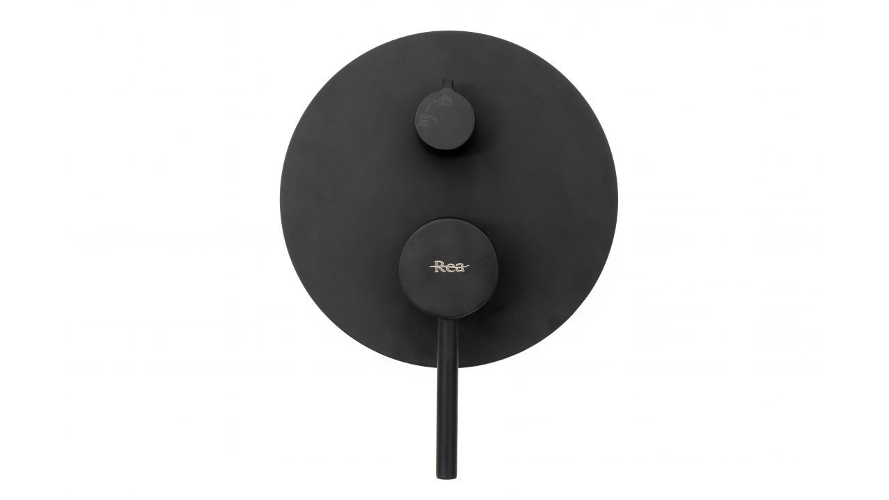 Poze Baterie pentru dus Lungo negru mat