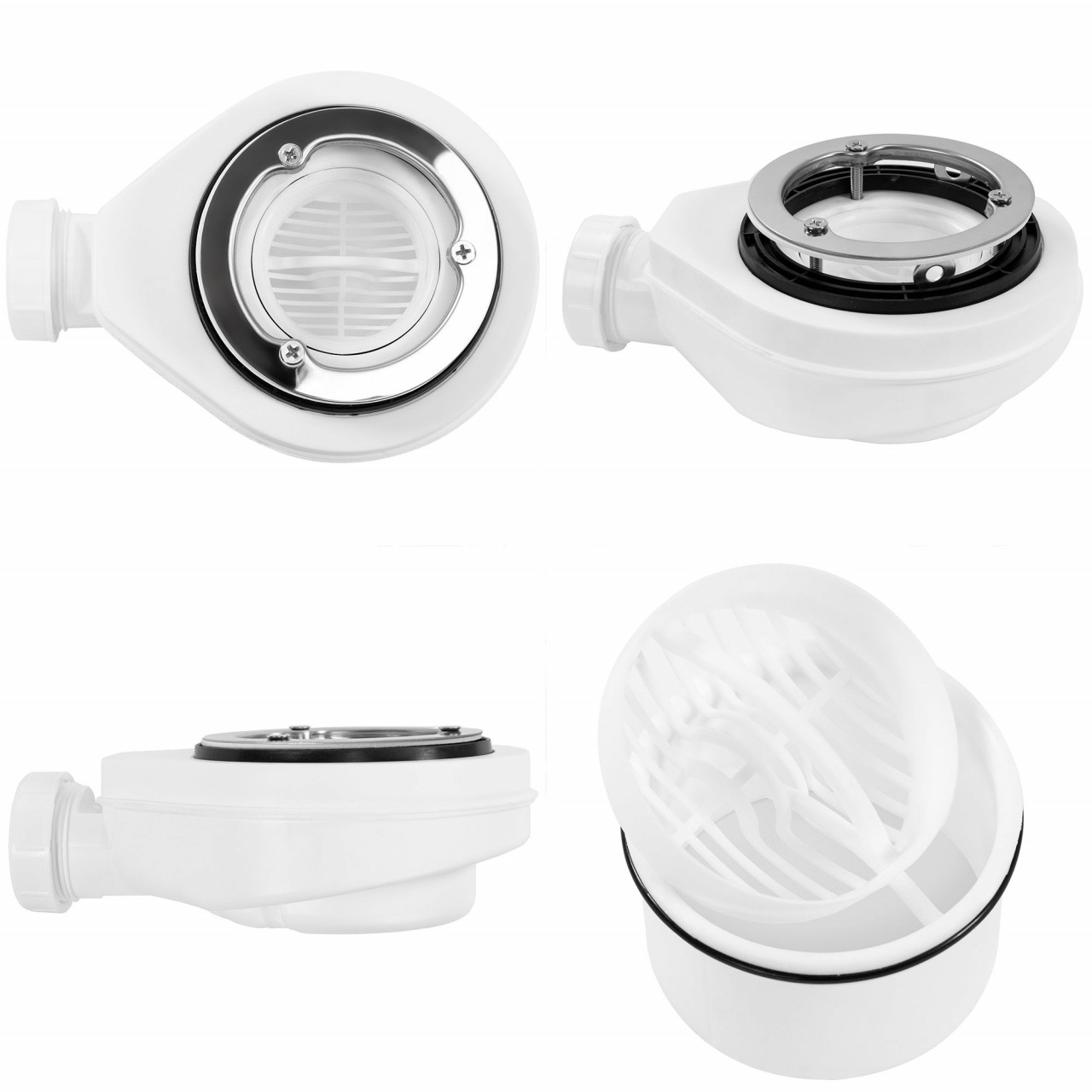 Poze Cadita pentru dus Bazalt negru 80x120