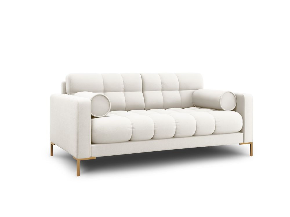 Poze Canapea Bali 2 locuri stofa/picioare gold – L152 x l92 x h75
