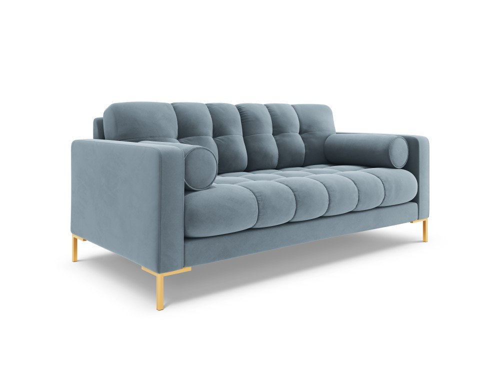 Poze Canapea Bali 2 locuri velvet/picioare gold – L152 x l92 x h75