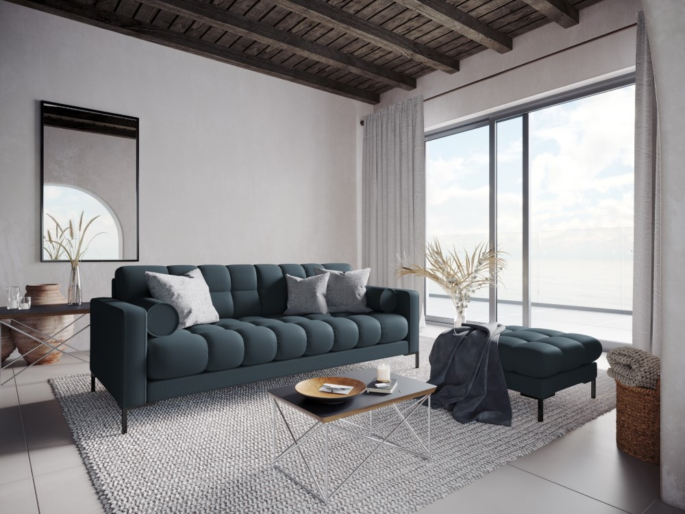 Poze Canapea Bali 4 locuri picioare negre Meg361– L217 x l92 x h75