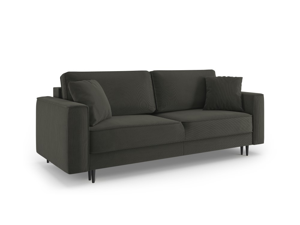 Poze Canapea Fano 3 locuri velvet/picioare negre – L233 x l102 x h89 cm