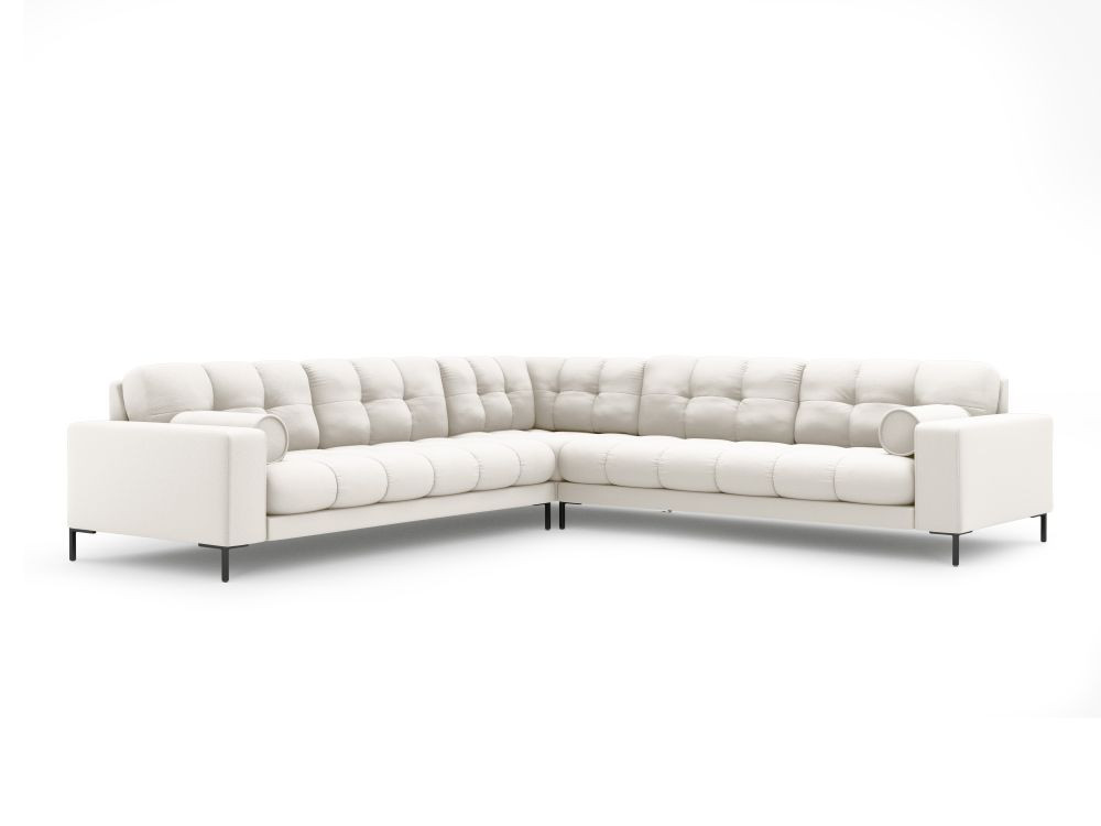Poze Coltar 6 locuri Bali tapitat/picioare negre – L256 x l256 x h75