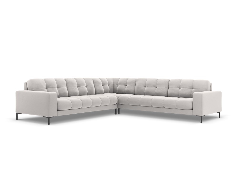 Poze Coltar 6 locuri Bali velvet/picioare negre – L256 x l256 x h75