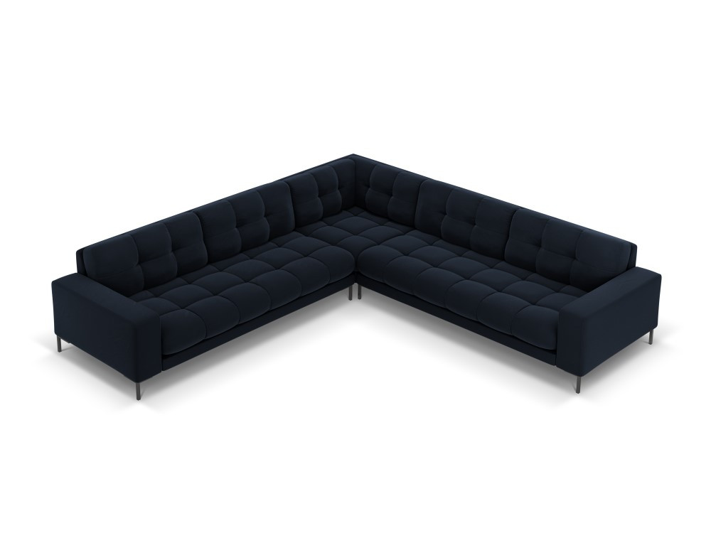 Poze Coltar 6 locuri Bali velvet/picioare negre – L256 x l256 x h75
