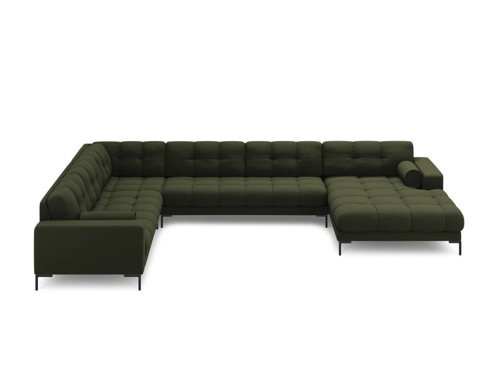 Poze Coltar 7 locuri Bali U tapitat/picioare negre – L327 x l256 x h75