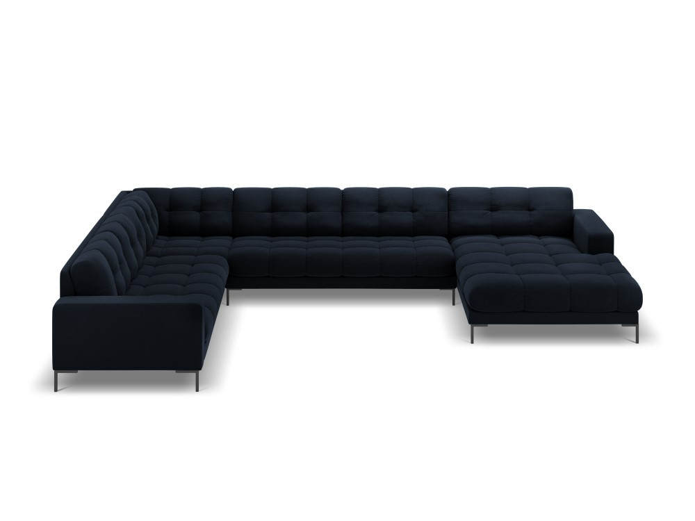 Poze Coltar 7 locuri Bali U velvet/picioare negre – L327 x l256 x h75