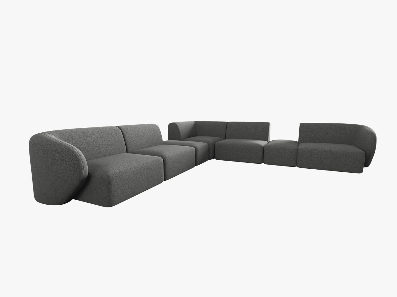 Poze Coltar 7 locuri Shane chenille L307 cm