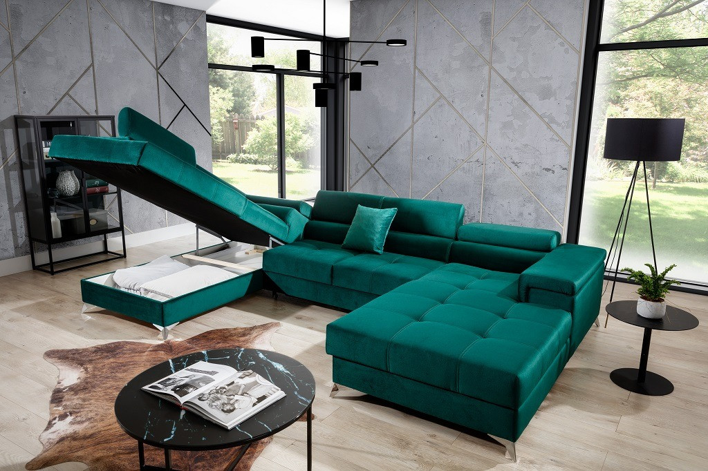Poze Coltar living extensibil Eduardo – L345 x l202 x h90 cm