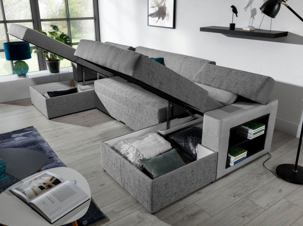 Poze Coltar living extensibil Markos – L310 x l159 x h90 cm