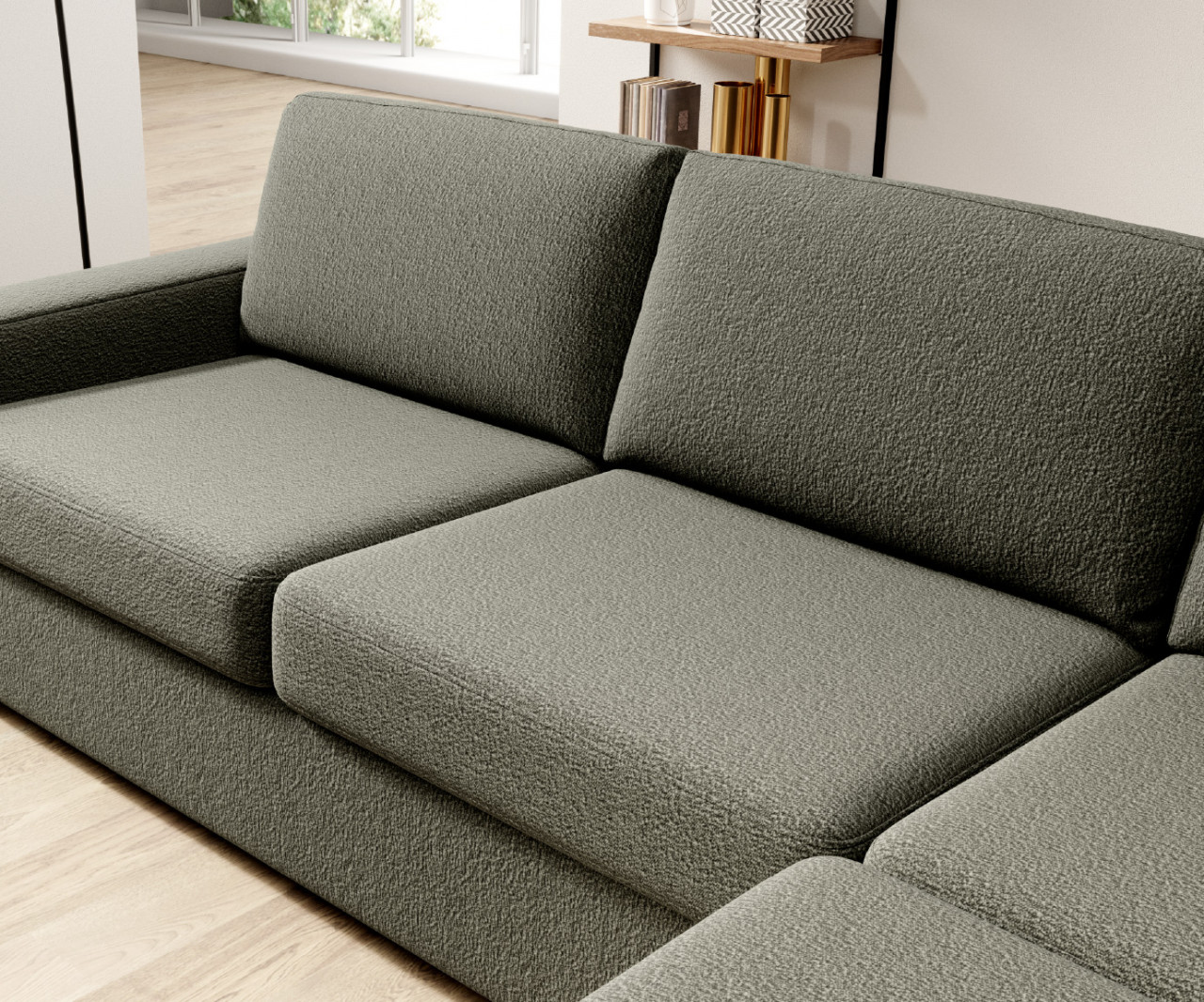 Poze Coltar tapitat Vanilla 160x200 L303 cm