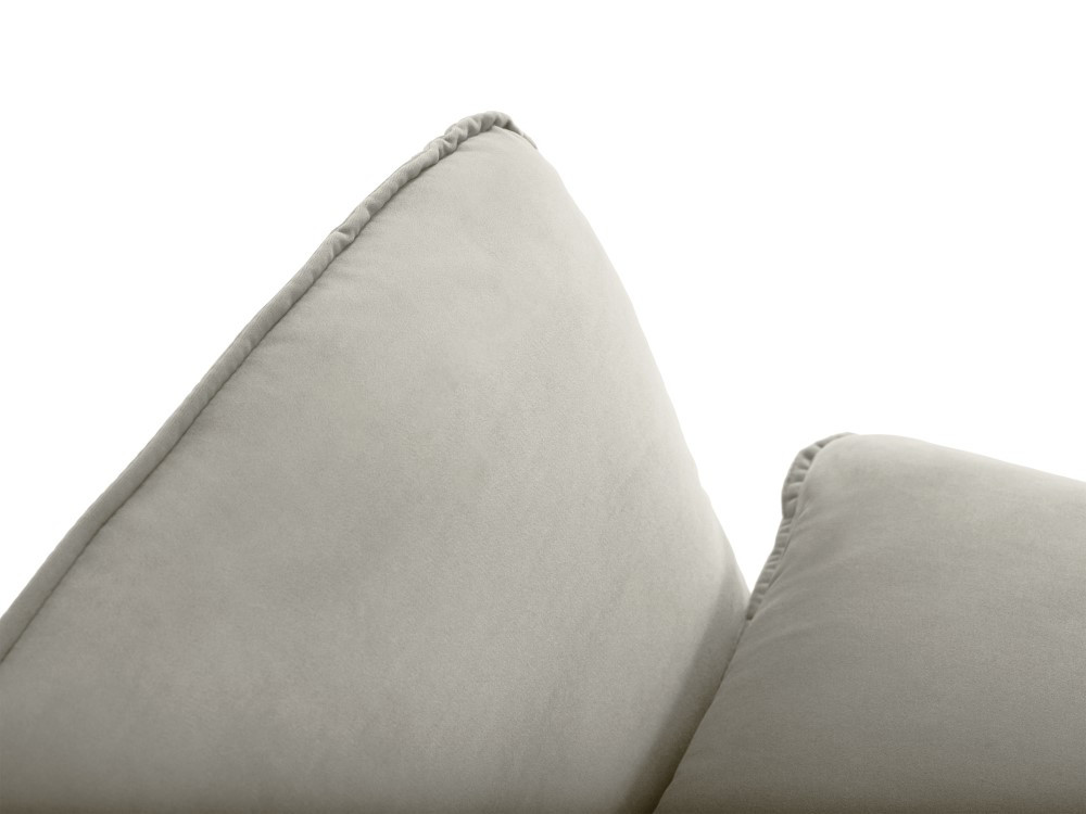 Poze Coltar tapitat Vienna 5 locuri velvet/picioare negre – L255 x l170 x h95