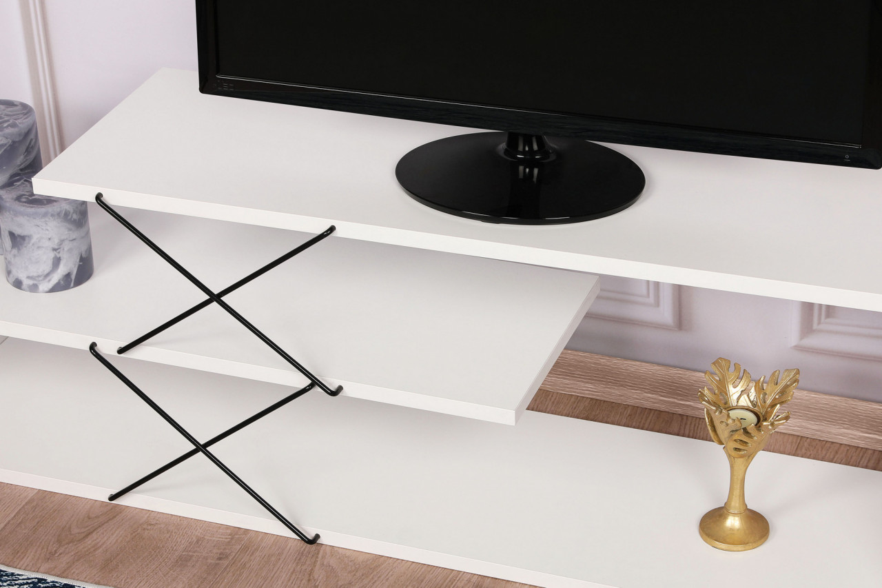 Poze Comoda TV Zigzag alb