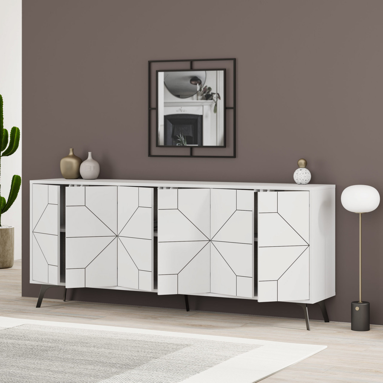 Poze Consola Dune alba- L183 cm -H 77,4 cm