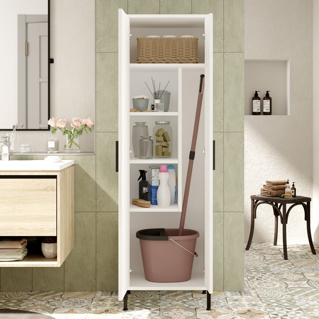 Poze Dulap MDF multifunctional DY1-W L50,4 cm - H165 cm