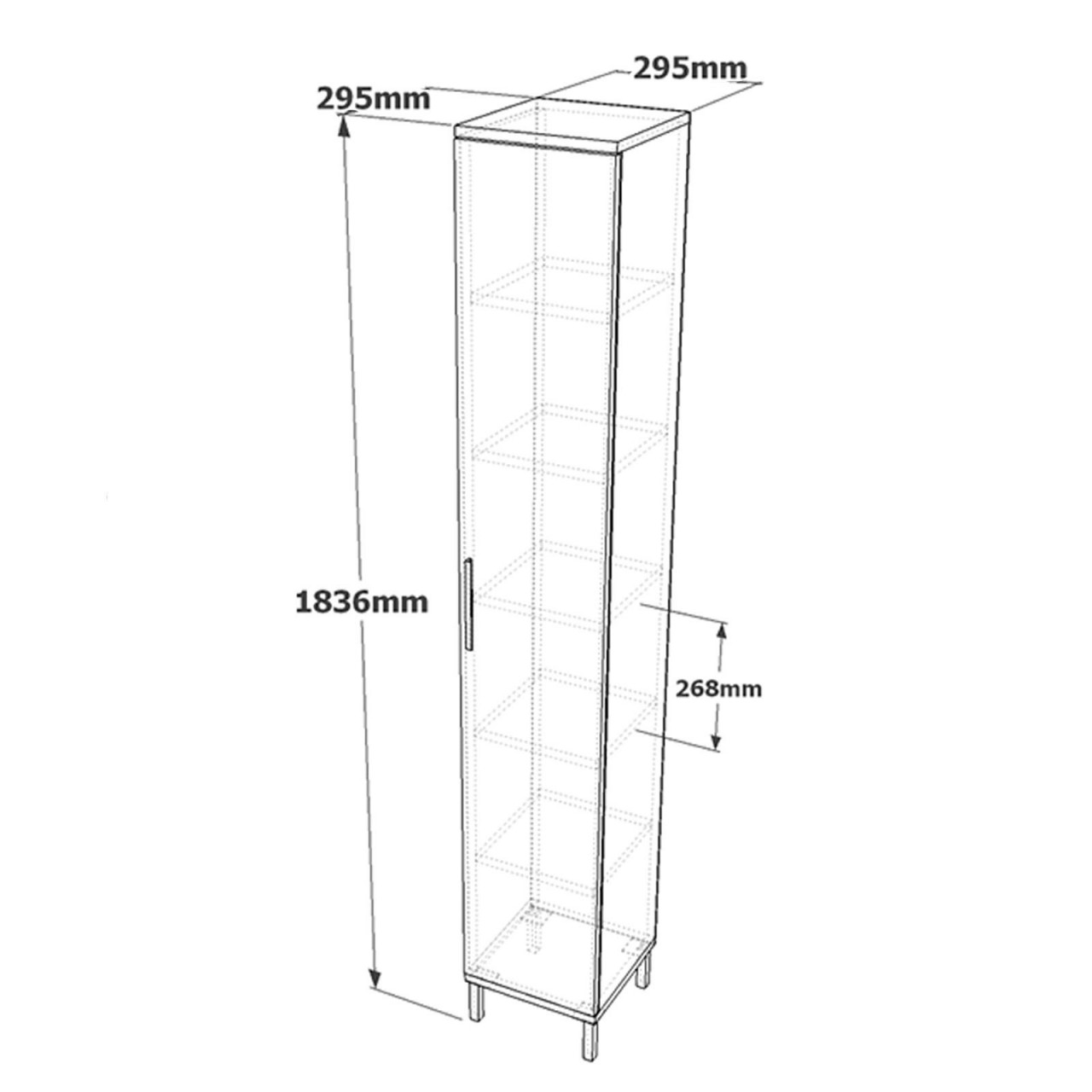 Poze Dulap MDF multifunctional VE3 - CV L29,5 cm - H183,6 cm