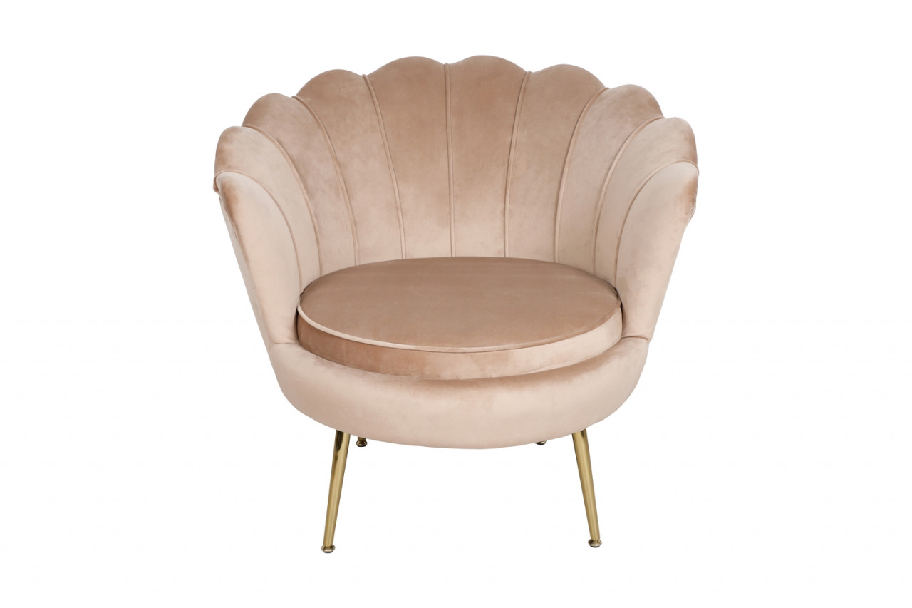 Poze Fotoliu Camellia 1 velvet bej Blu28/auriu