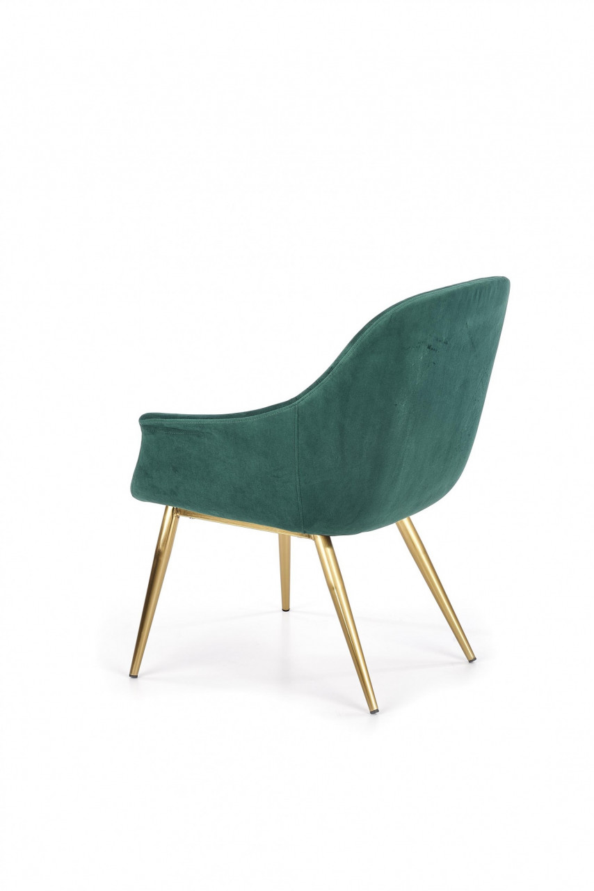 Poze Fotoliu catifea Elegance verde - H79 cm