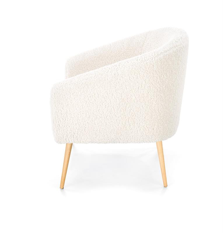 Poze Fotoliu plusat Grifon 2 crem/natur - H78 cm