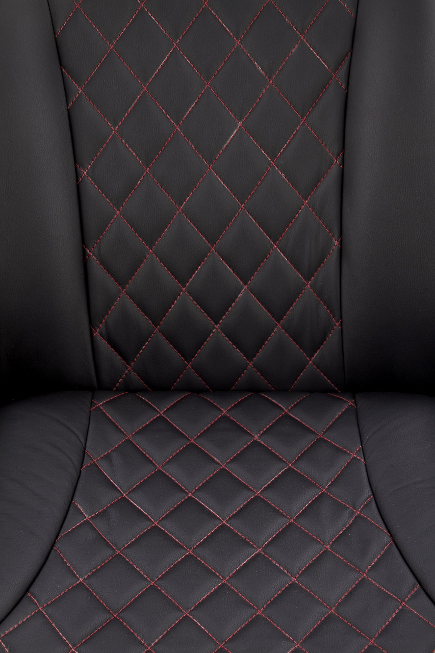 Poze Fotoliu recliner tapitat Camaro negru-rosu - H 112-86 cm