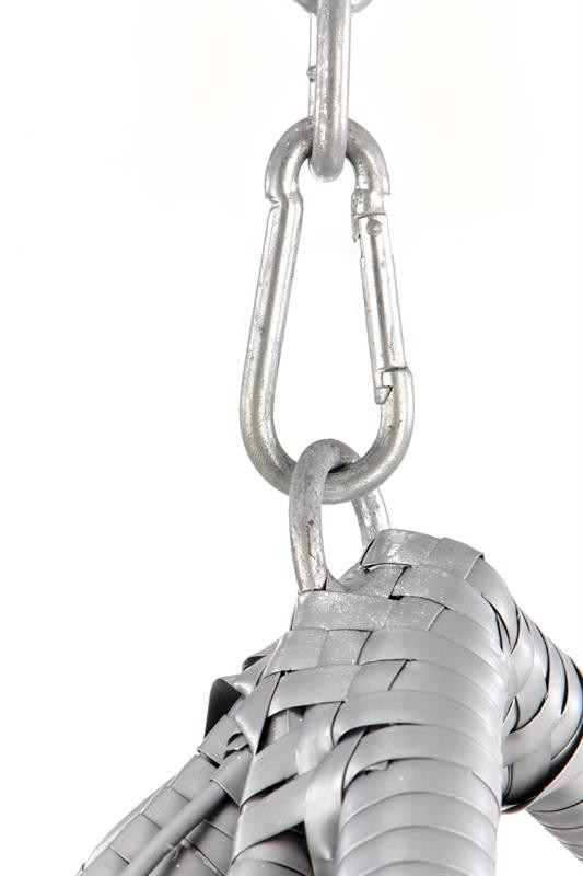 Poze Fotoliu suspendat Eggy ratan gri/negru - H195 cm