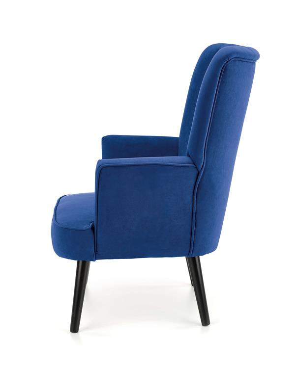 Poze Fotoliu tapitat Delgado velvet bleumarin – H100 cm