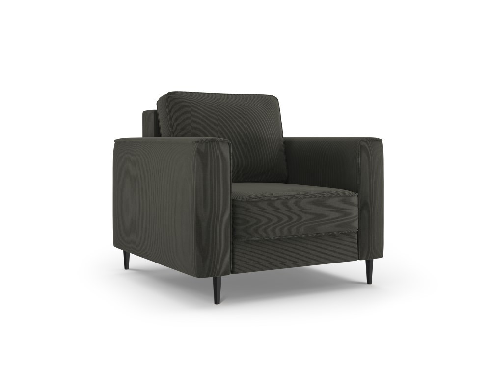 Poze Fotoliu tapitat Fano velvet/picioare negre – L98 x l97 x h88 cm