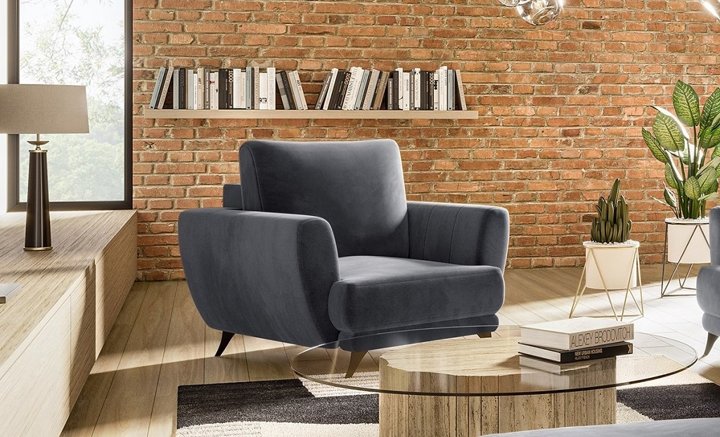 Poze Fotoliu tapitat Megis – L102 x l94 x h87 cm