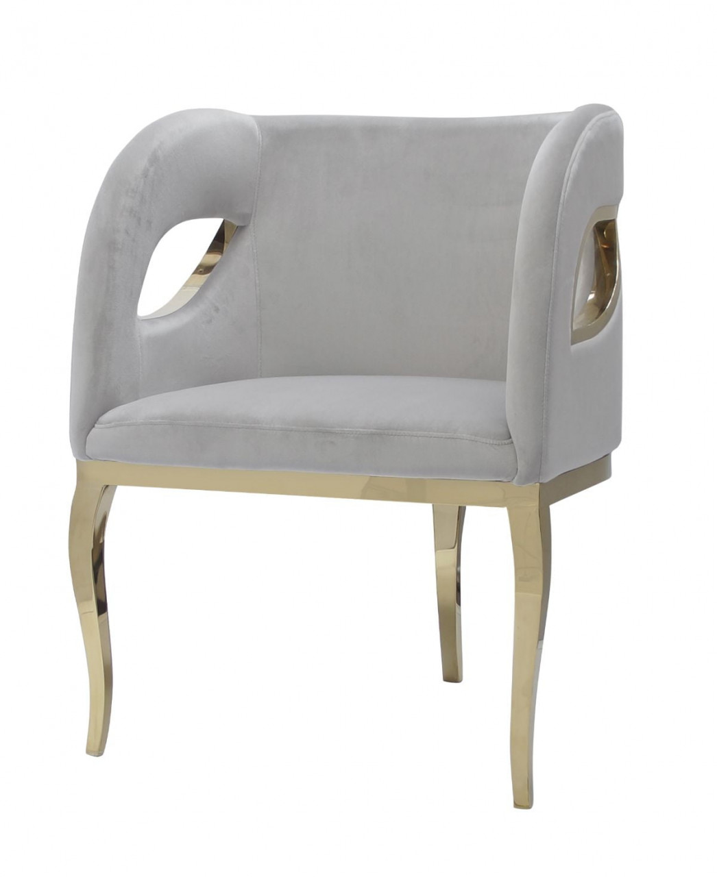 Poze Fotoliu tapitat Morello gri/gold – H78 cm