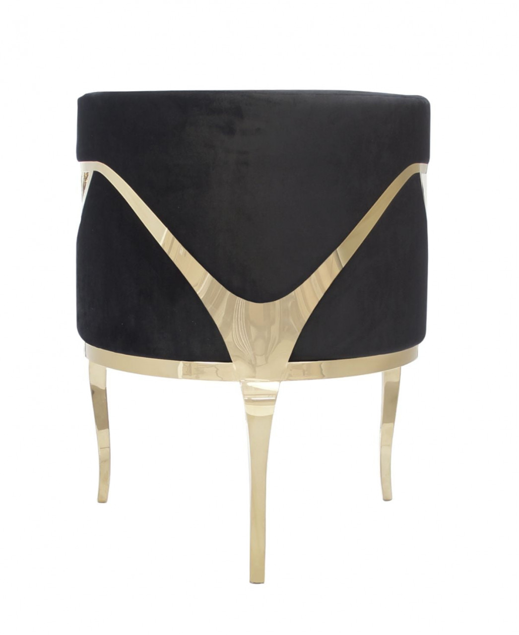 Poze Fotoliu tapitat Morello negru/gold – H78 cm
