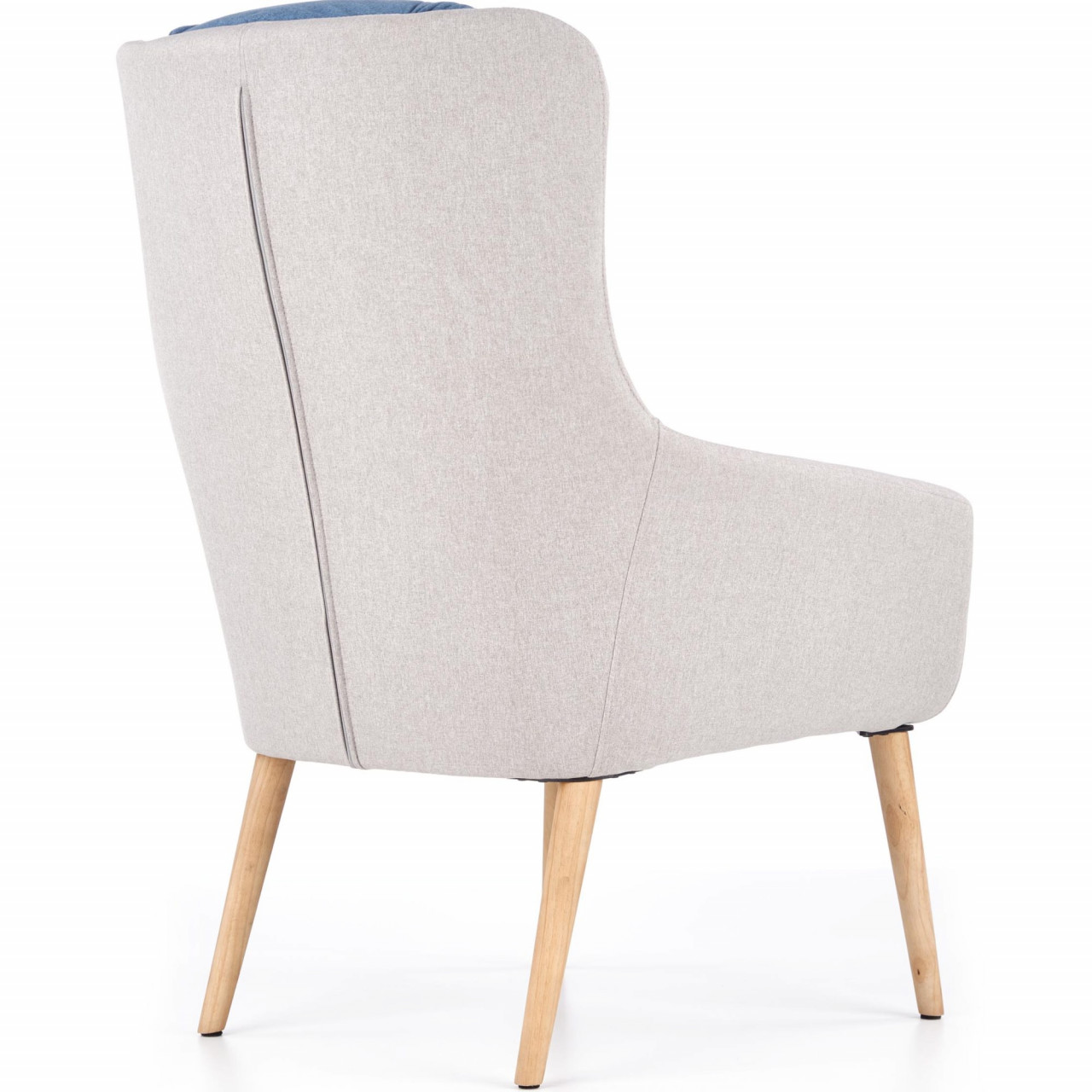 Poze Fotoliu tapitat Purio gri-albastru - H 103 cm