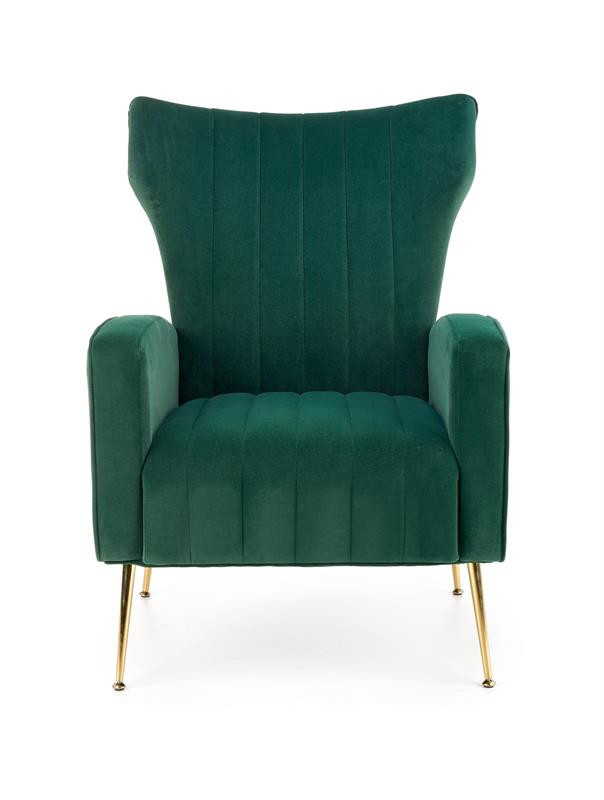 Poze Fotoliu tapitat Vario velvet verde/gold – H 100 cm