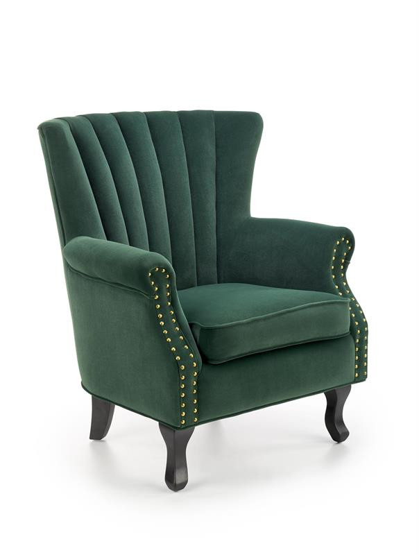 Fotoliu titan velvet verde – h87 cm