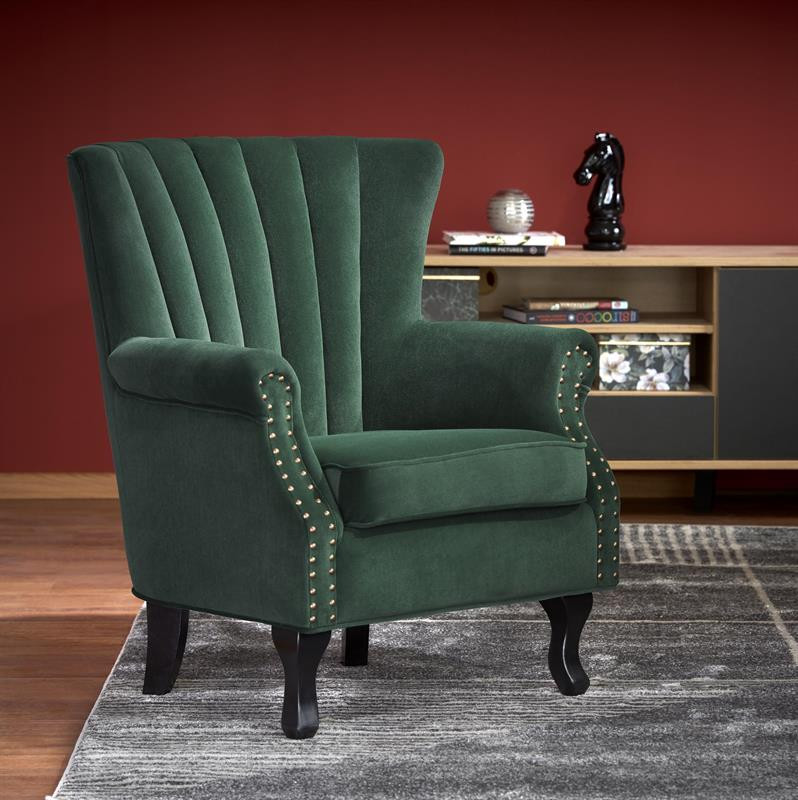 Poze Fotoliu Titan velvet verde – H87 cm