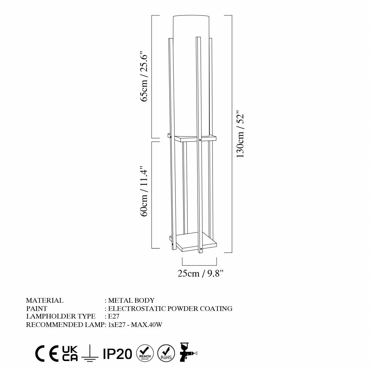Poze Lampadar 7132 negru/rosu