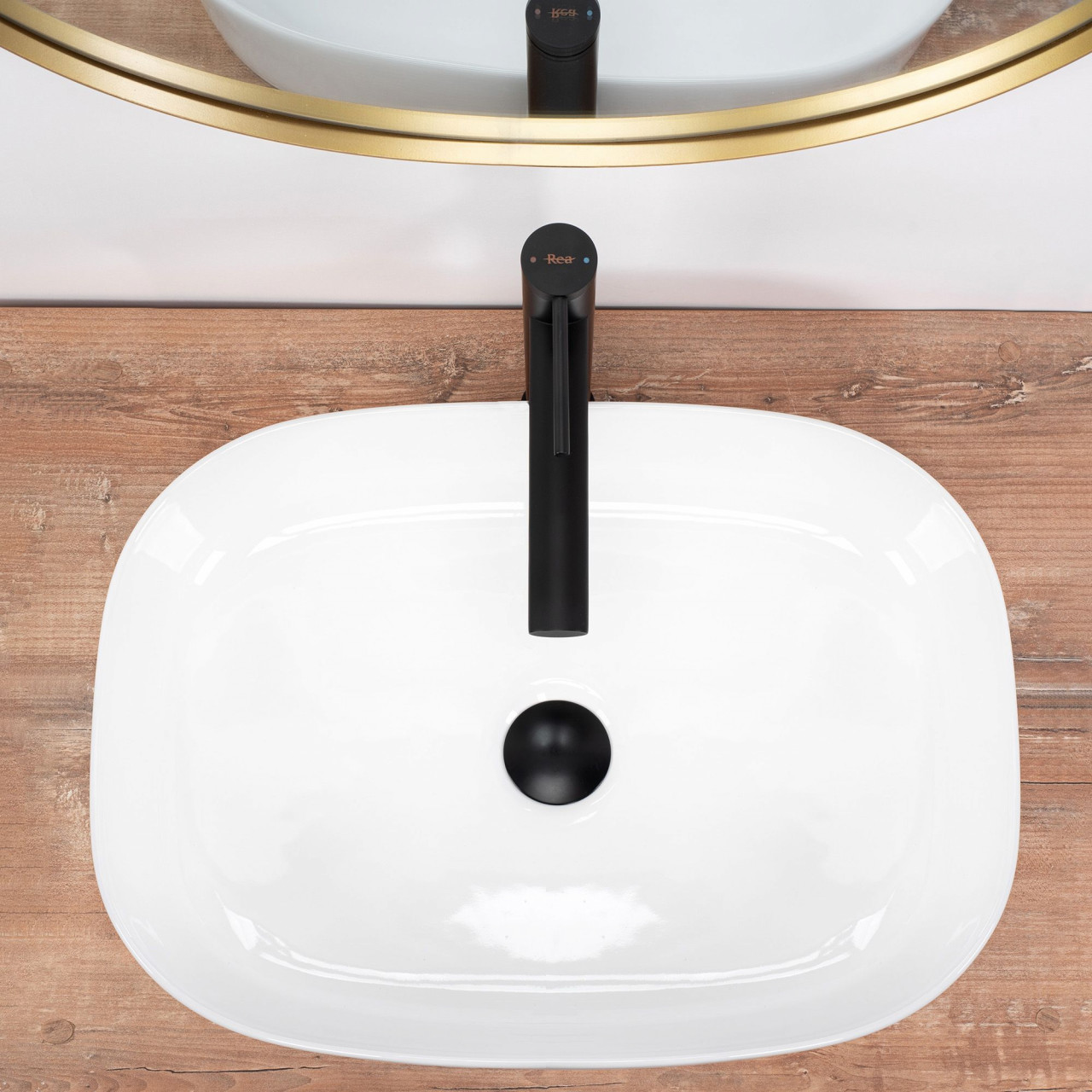 Poze Lavoar ceramica Angie alb L52 cm