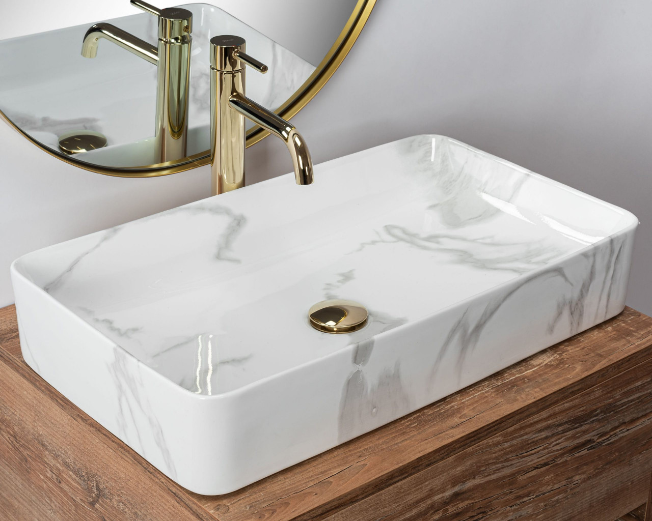Poze Lavoar Denis marmura ceramica sanitara – 61,5 cm