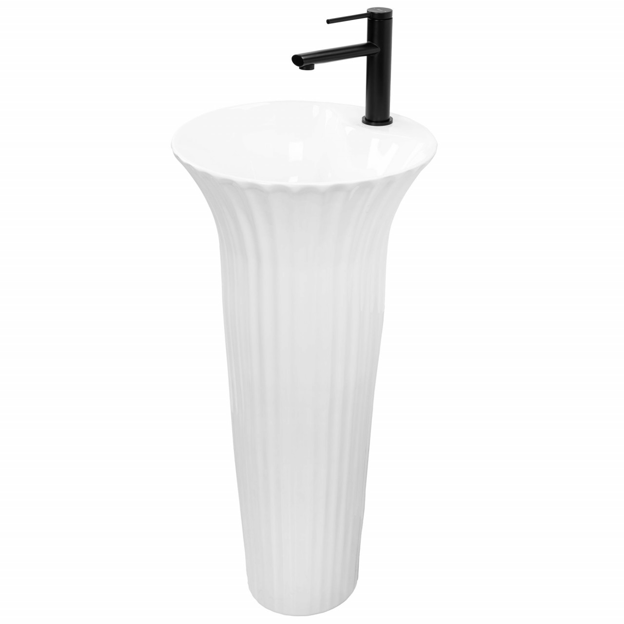 Poze Lavoar freestandind ceramic Hope alb H84 cm