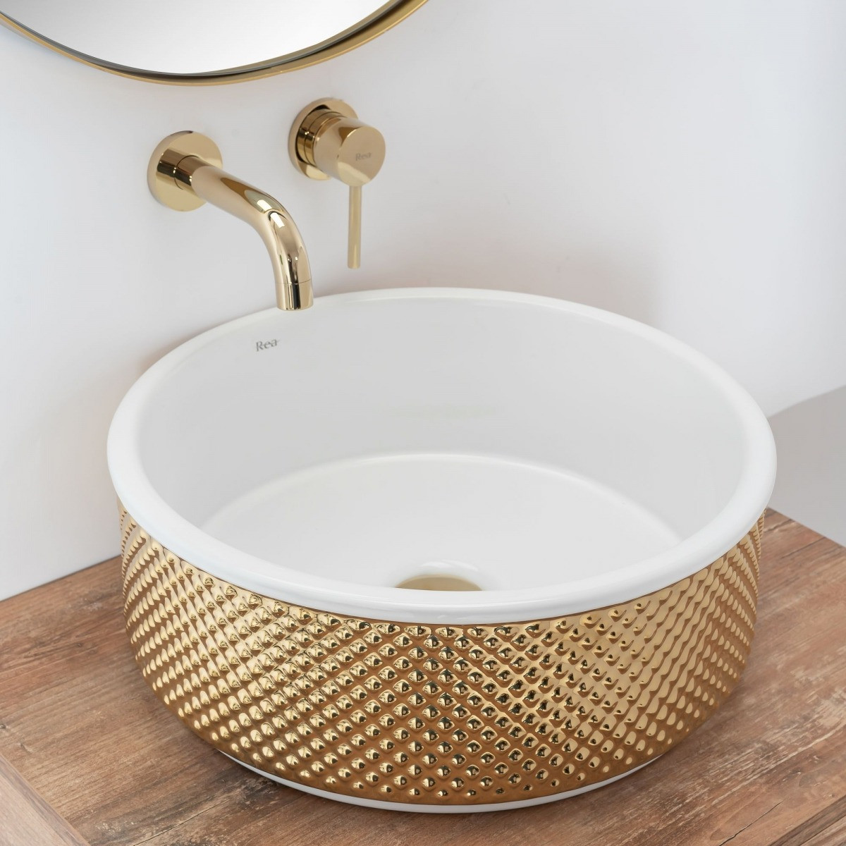 Poze Lavoar Helen Gold ceramica sanitara - 42 cm